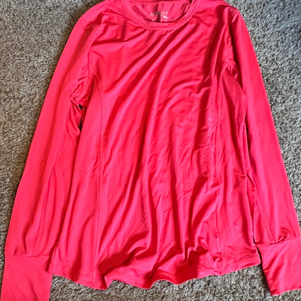 Women's Red Long Sleeve Top